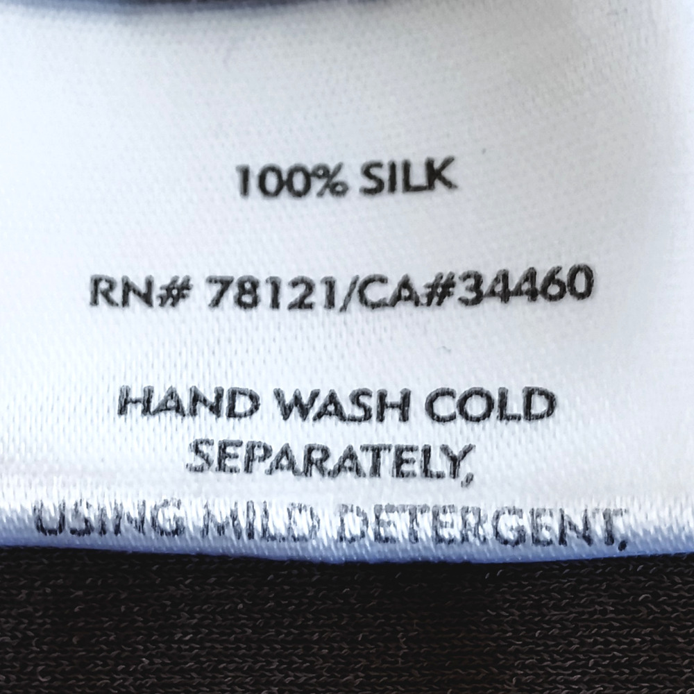 Eileen Fisher 100% Silk Olive Brown Top ~ Size LP - Picture 5 of 6
